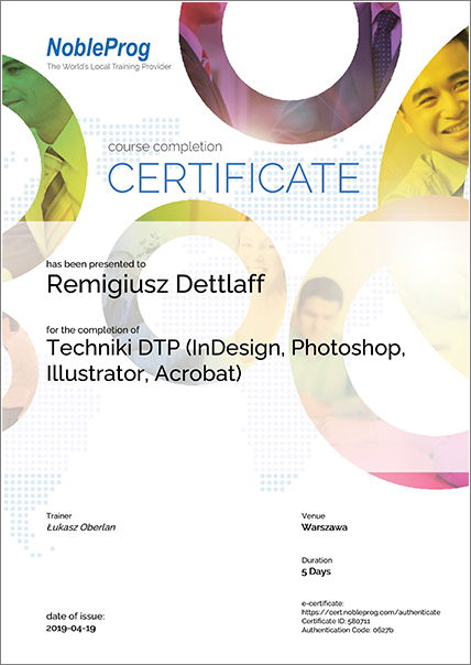 Certificate Techniki DTP M